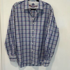 Robert Graham Shirt Classic Fit Multi Color Long Sleeved Men's Size Larg…